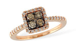 Allison Kaufman Brown Diamond Ring in 14K Rose Gold, 0.53 ctw