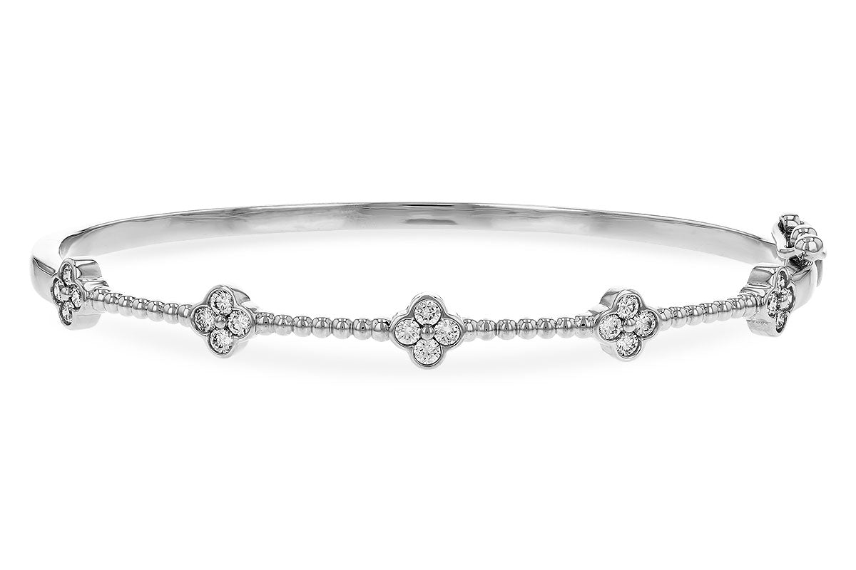 Allison Kaufman Diamond Bangle Bracelet in 14K White Gold, 0.66 ctw