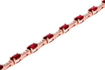 Allison Kaufman Ruby & Diamond Bracelet in 14K Rose Gold, 4.97 ctw, alternate view