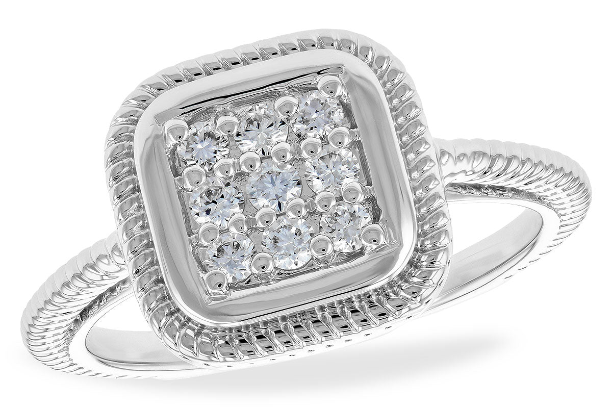 Allison Kaufman Diamond Ring in 14K White Gold, 0.23 ctw
