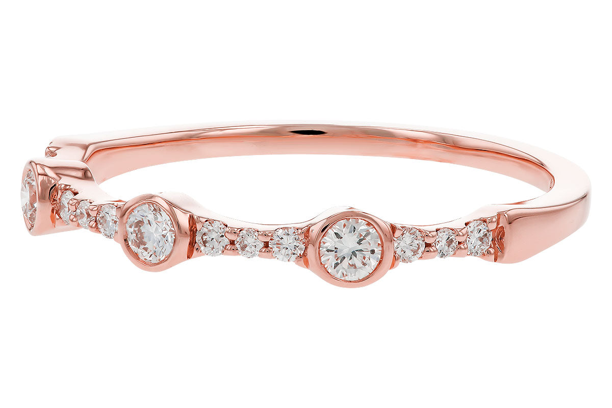 Allison Kaufman Diamond Wedding Band in 14K Rose Gold, 0.21 ctw (W2626), alternate view