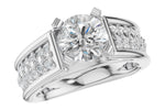 Allison Kaufman Diamond Engagement Ring Semi-Mount in 14K White Gold, 0.70 ctw