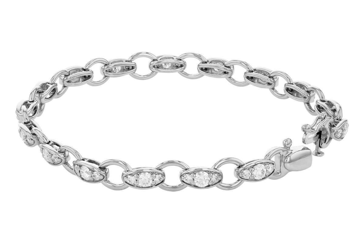Allison Kaufman Diamond Bracelet in 14K White Gold, 2.20 ctw, alternate view