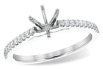 Allison Kaufman Diamond Engagement Ring Semi-Mount in 14K White Gold, 0.18 ctw (L7768)