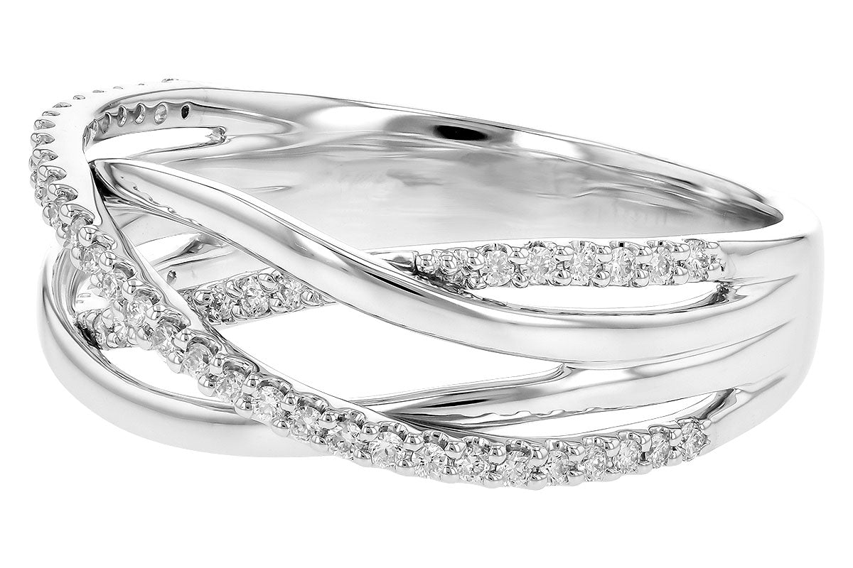 Allison Kaufman Diamond Wedding Band in 14K White Gold, 0.17 ctw, alternate view