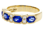 Allison Kaufman Sapphire & Diamond Wedding Band in 14K Yellow Gold, 1.90 ctw (W2295), alternate view