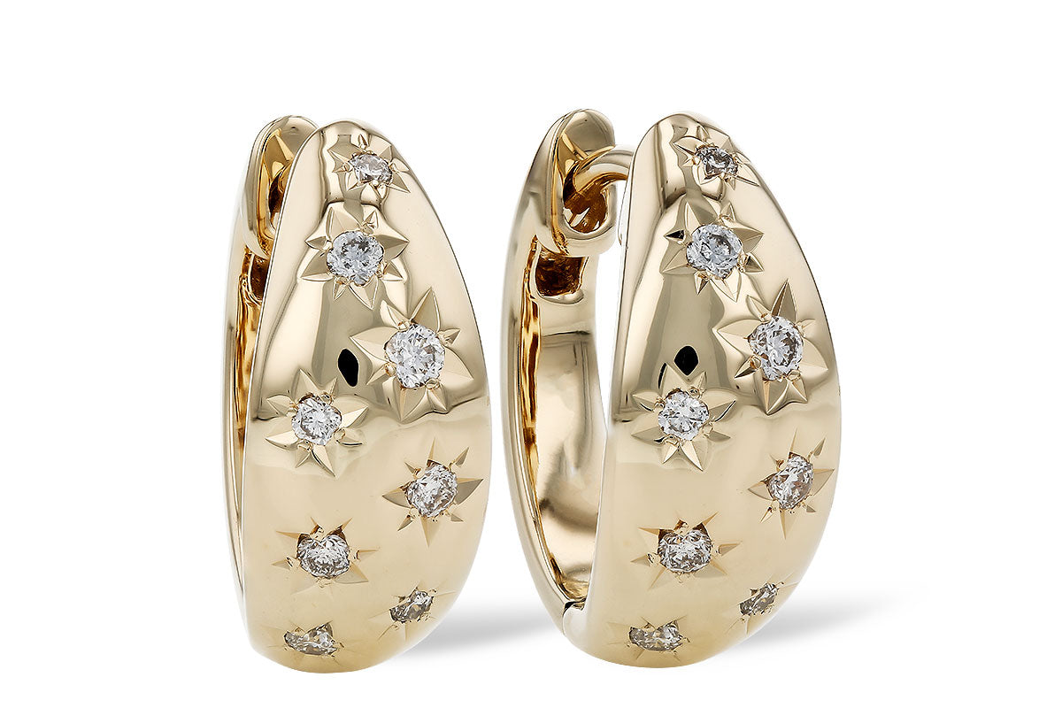 Allison Kaufman Diamond Earrings in 14K Yellow Gold, 0.17 ctw
