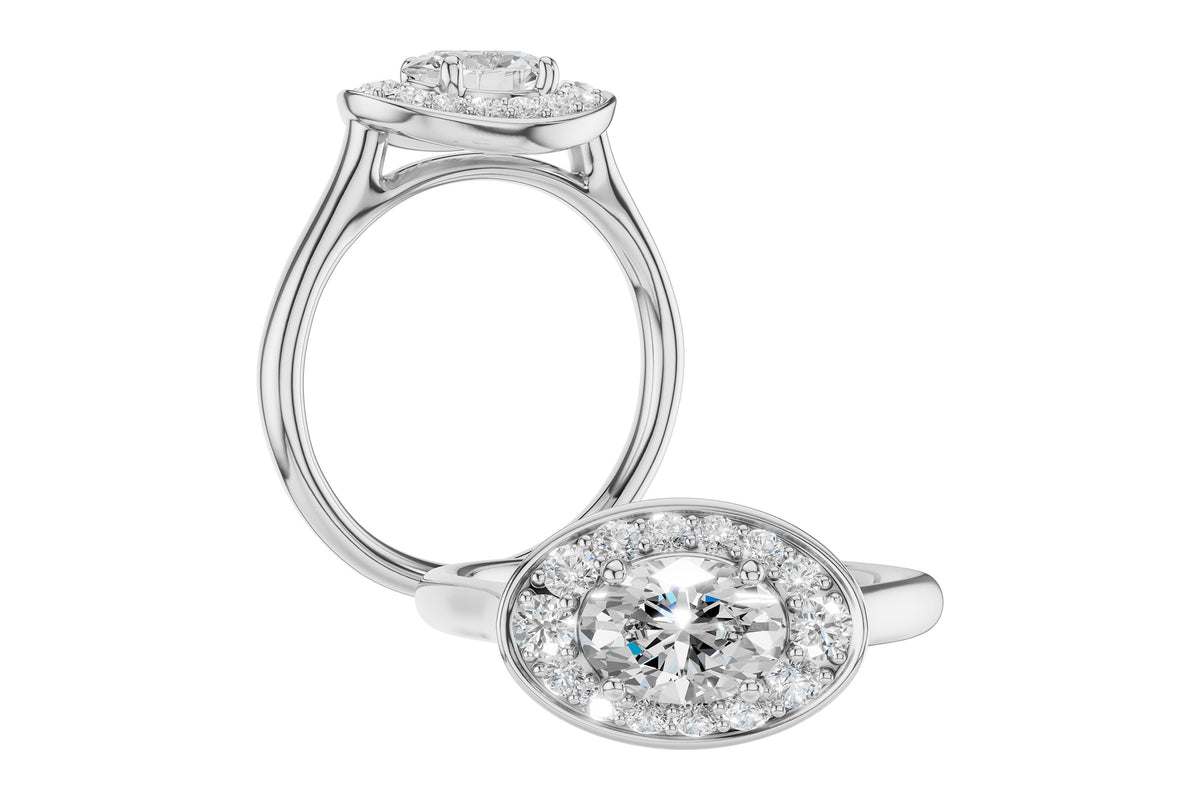 Allison Kaufman Diamond Engagement Ring Semi-Mount in 14K White Gold, 0.25 ctw (L7934), alternate view
