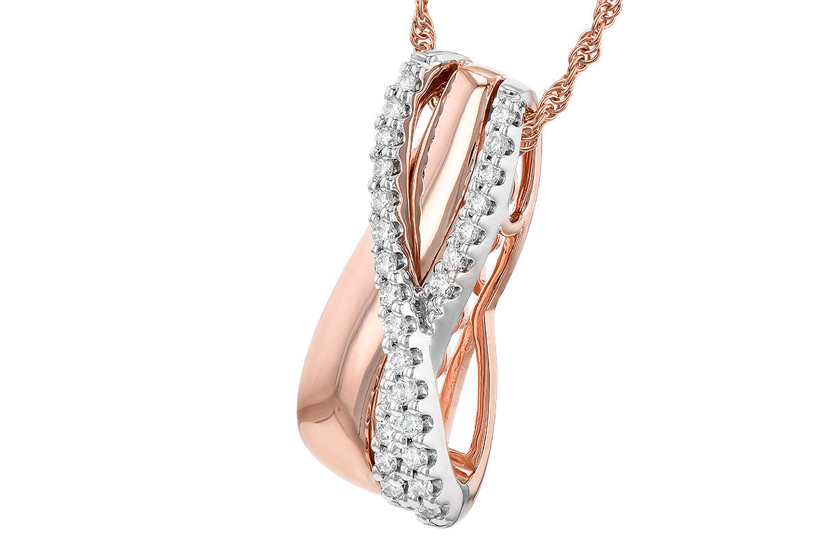Allison Kaufman Diamond Necklace in 14K Rose Gold, 0.26 ctw (N8222), alternate view