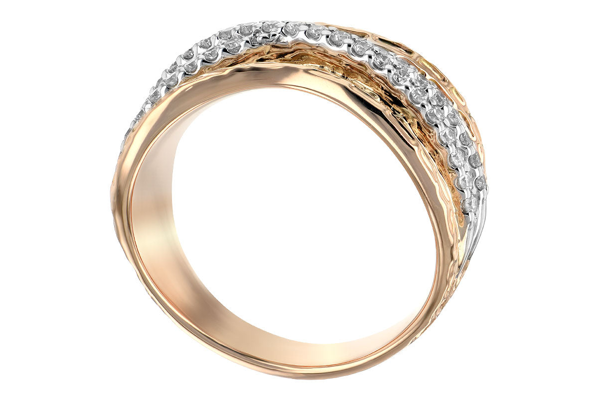 Allison Kaufman Diamond Wedding Band in 14K Yellow & White Gold, 0.40 ctw, alternate view