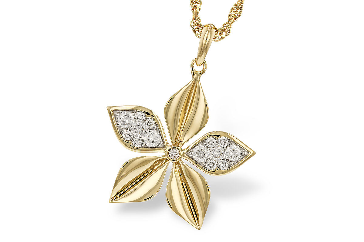 Allison Kaufman Diamond Necklace in 14K Yellow Gold, 0.32 ctw (N8712)