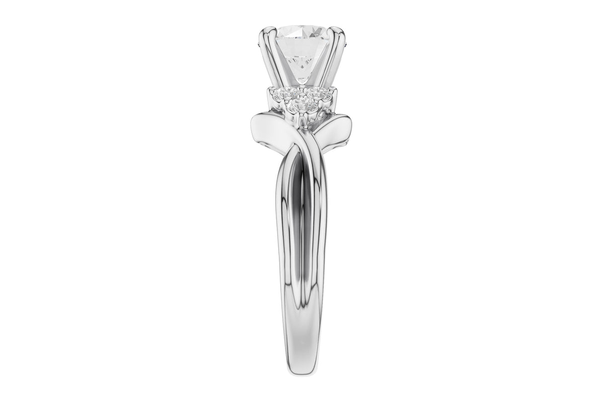 Allison Kaufman Diamond Engagement Ring Semi-Mount in 14K White Gold, 0.25 ctw (L7952), alternate view