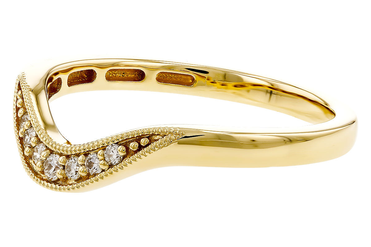 Allison Kaufman Diamond Wedding Band in 14K Yellow Gold, 0.08 ctw (W2659), alternate view