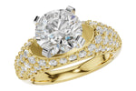 Allison Kaufman Diamond Engagement Ring Semi-Mount in 14K Yellow Gold, 1.02 ctw