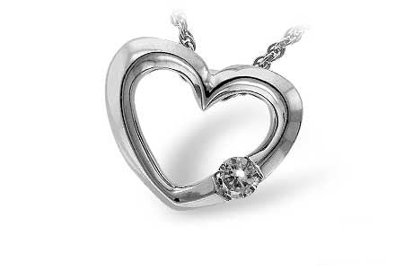 Allison Kaufman Diamond Necklace in 14K White Gold, 0.11 ctw (N7026)