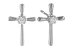 Allison Kaufman Diamond Earrings in 14K White Gold, 0.04 ctw