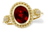 Allison Kaufman Garnet & Diamond Ring in 14K Yellow Gold, 2.12 ctw