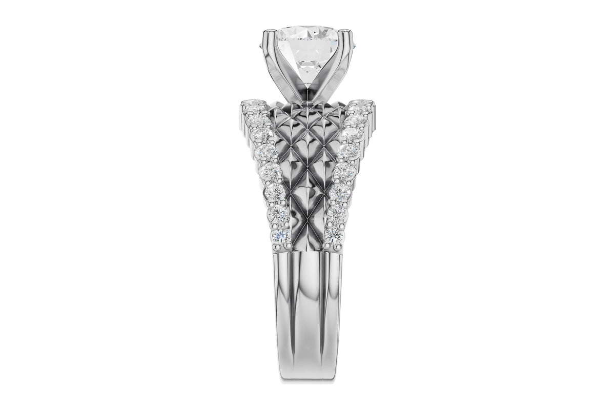 Allison Kaufman Diamond Engagement Ring Semi-Mount in 14K White Gold, 0.50 ctw (L7912), alternate view