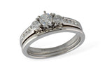 Allison Kaufman Diamond Bridal Set in 14K White Gold, 0.50 ctw (S7933)