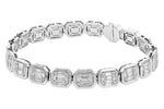 Allison Kaufman Baguette Diamond Bracelet in 14K White Gold, 2.80 ctw, alternate view