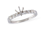 Allison Kaufman Diamond Engagement Ring Semi-Mount in 14K White Gold, 0.21 ctw (LR114-21)