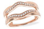 Allison Kaufman Diamond Ring Guard in 14K Rose Gold, 0.19 ctw (W2001)
