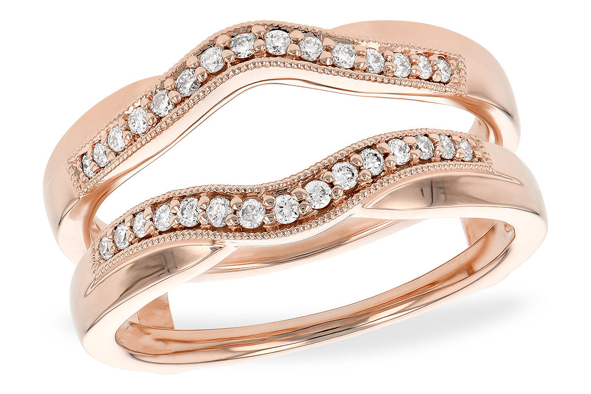 Allison Kaufman Diamond Ring Guard in 14K Rose Gold, 0.19 ctw (W2001)