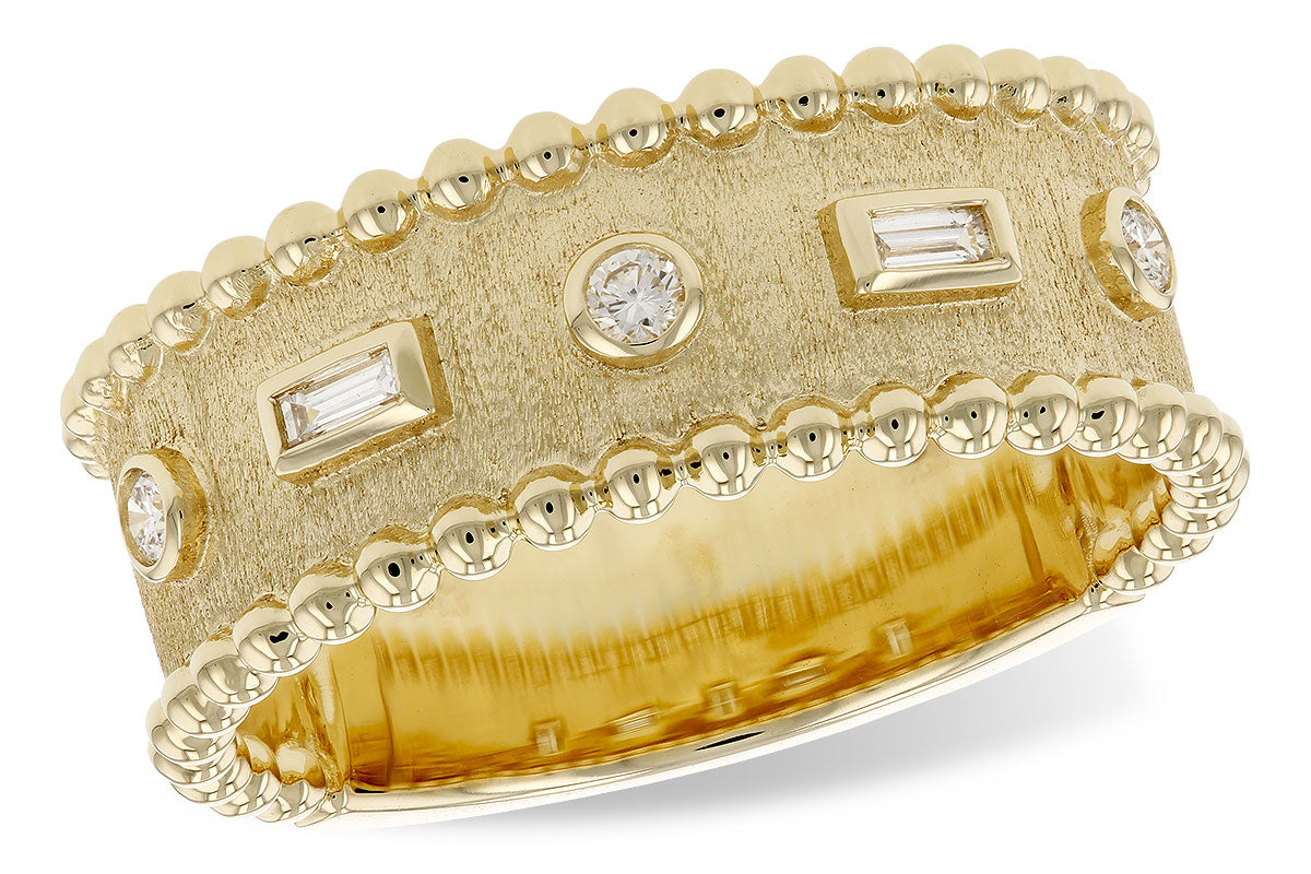 Allison Kaufman Baguette Diamond Wedding Band in 14K Yellow Gold, 0.11 ctw (W2569)