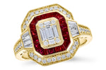Allison Kaufman Ruby & Diamond Ring in 14K Yellow Gold, 1.35 ctw