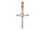 Allison Kaufman Diamond Pendant in 14K Rose Gold, 0.10 ctw (P6546), alternate view