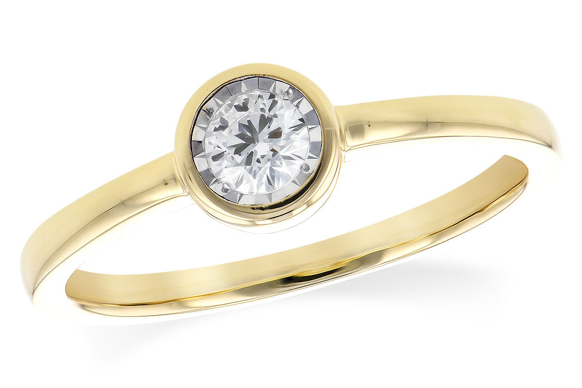 Allison Kaufman Diamond Ring in 14K Yellow Gold, 0.19 ctw (DR60-19)
