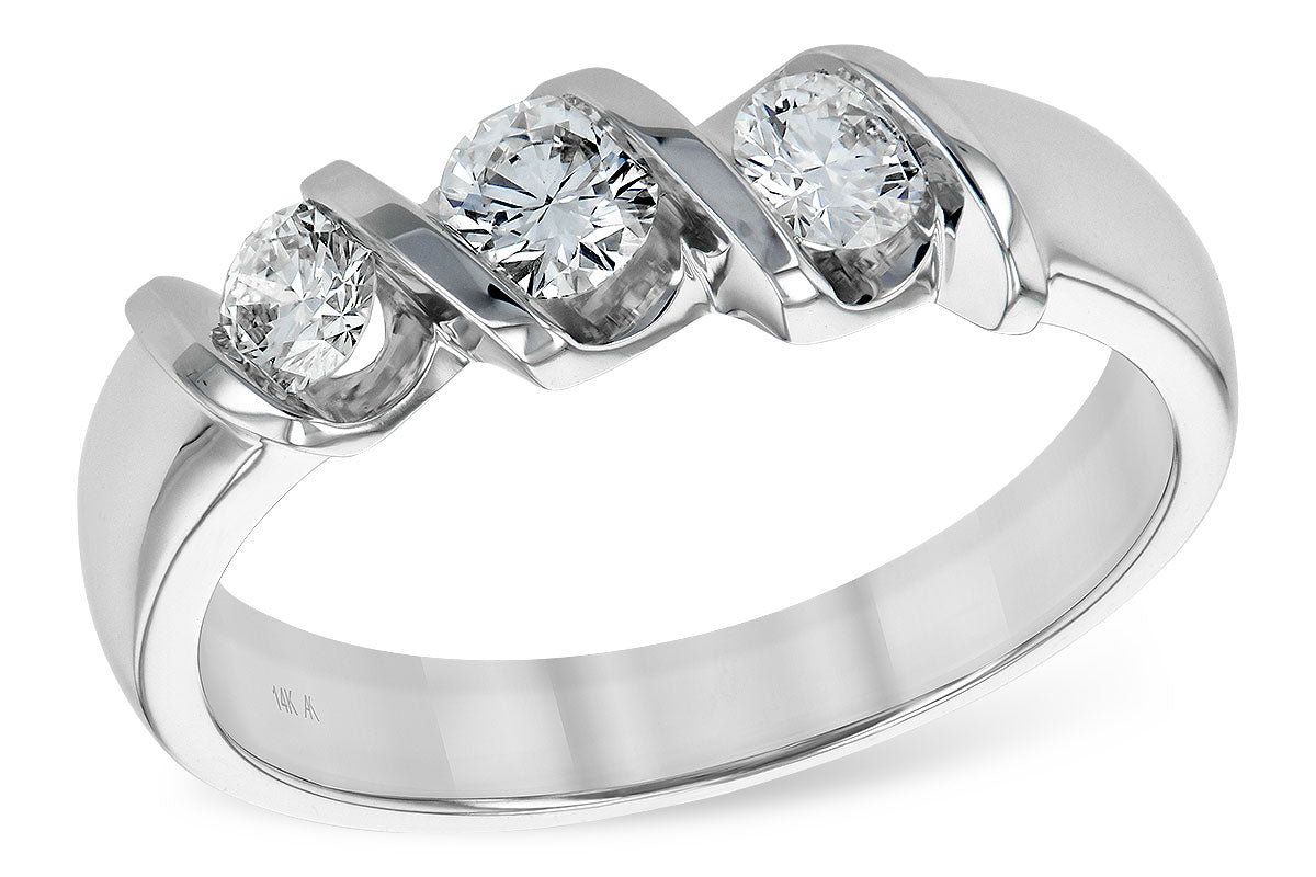 Allison Kaufman Diamond Wedding Band in 14K White Gold, 0.50 ctw (WR117-50)