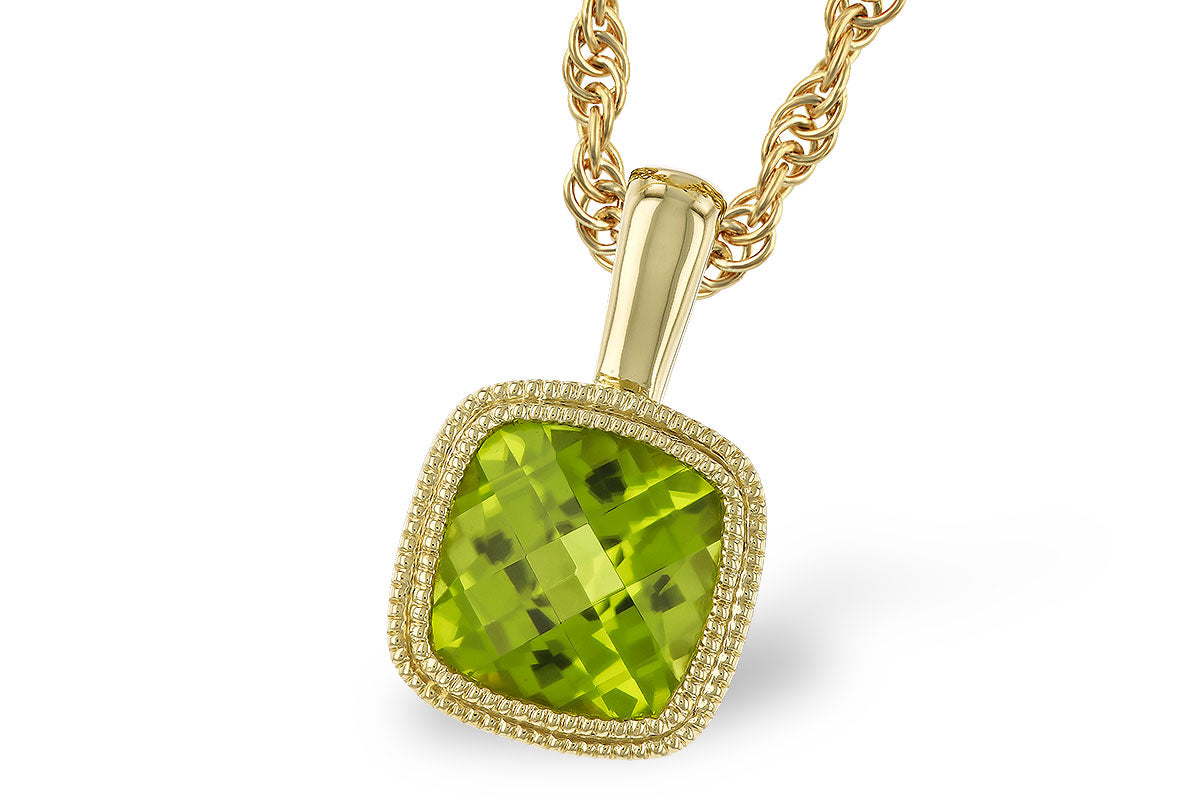 Allison Kaufman Peridot Necklace in 14K Yellow Gold, 0.95 ctw