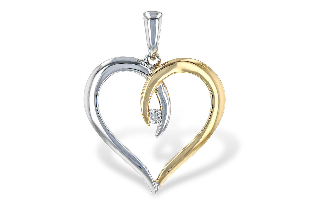 Allison Kaufman Diamond Pendant in 14K Yellow & White Gold, 0.03 ctw
