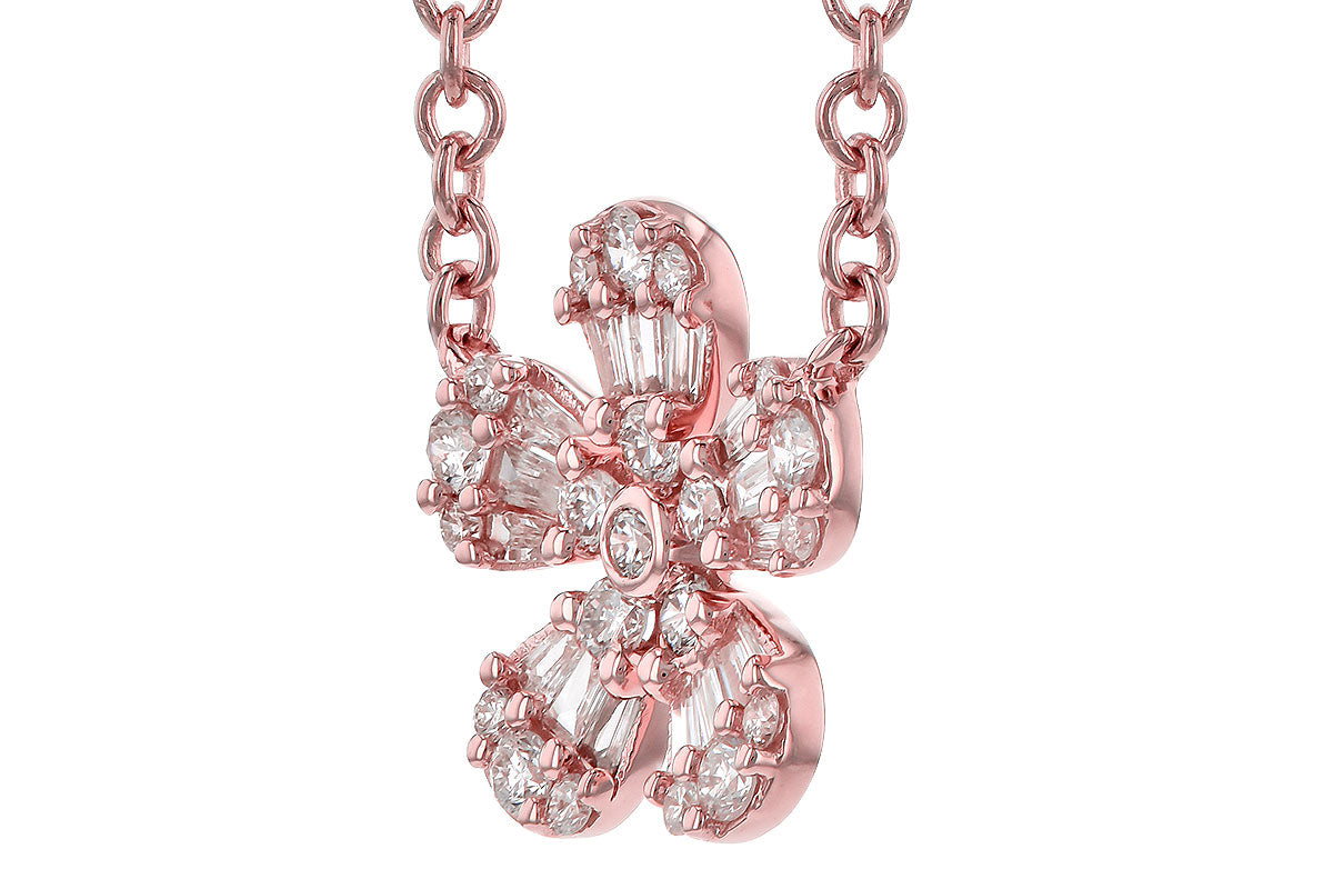 Allison Kaufman Diamond Necklace in 14K Rose Gold, 0.26 ctw (N8260), alternate view
