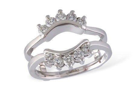 Allison Kaufman Diamond Ring Guard in 14K White Gold, 0.50 ctw (W1696)