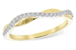 Allison Kaufman Diamond Wedding Band in 14K Yellow & White Gold, 0.15 ctw