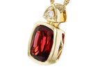 Allison Kaufman Garnet & Diamond Necklace in 14K Yellow Gold, 1.55 ctw, alternate view