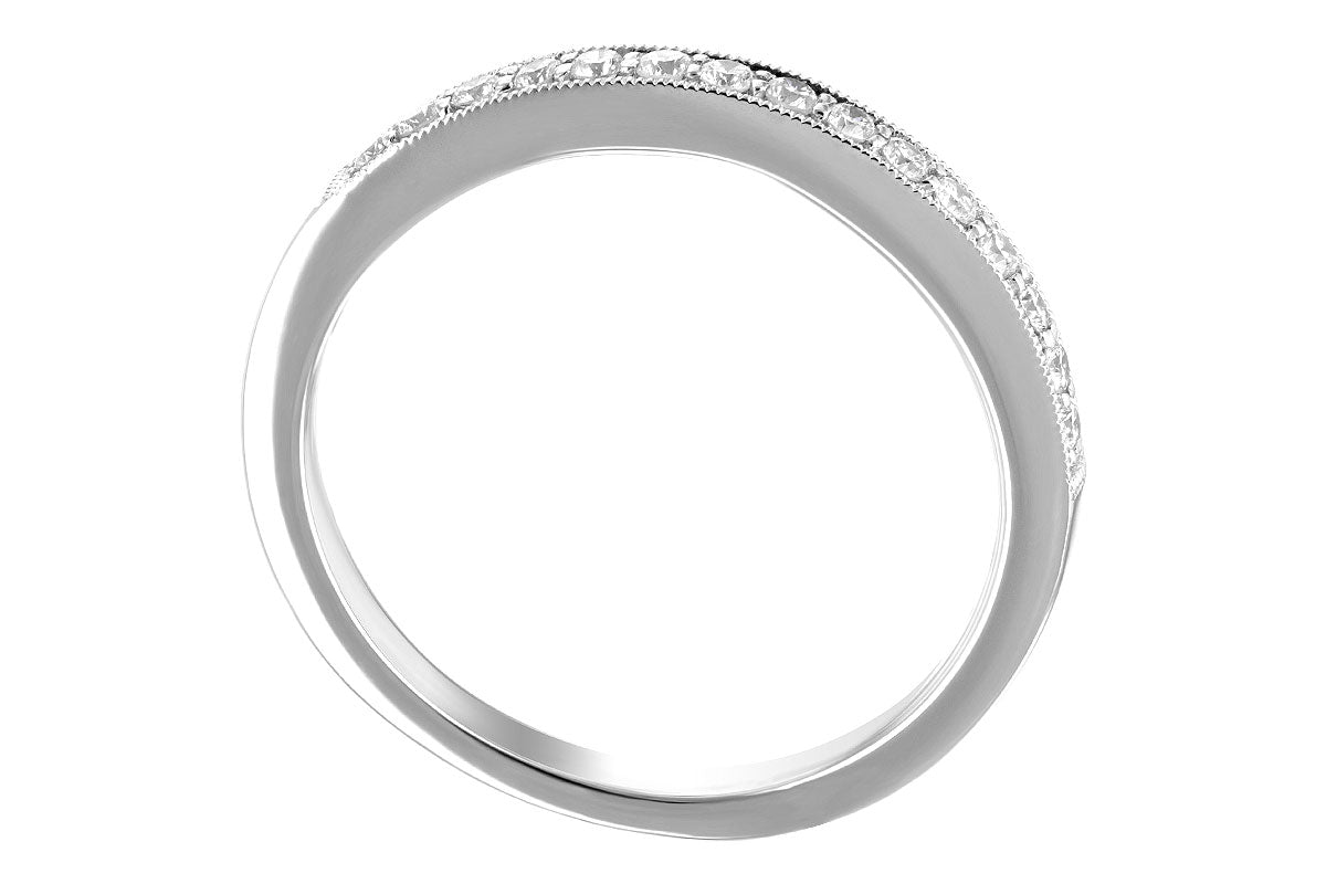 Allison Kaufman Diamond Wedding Band in 14K White Gold, 0.19 ctw (W1744), alternate view