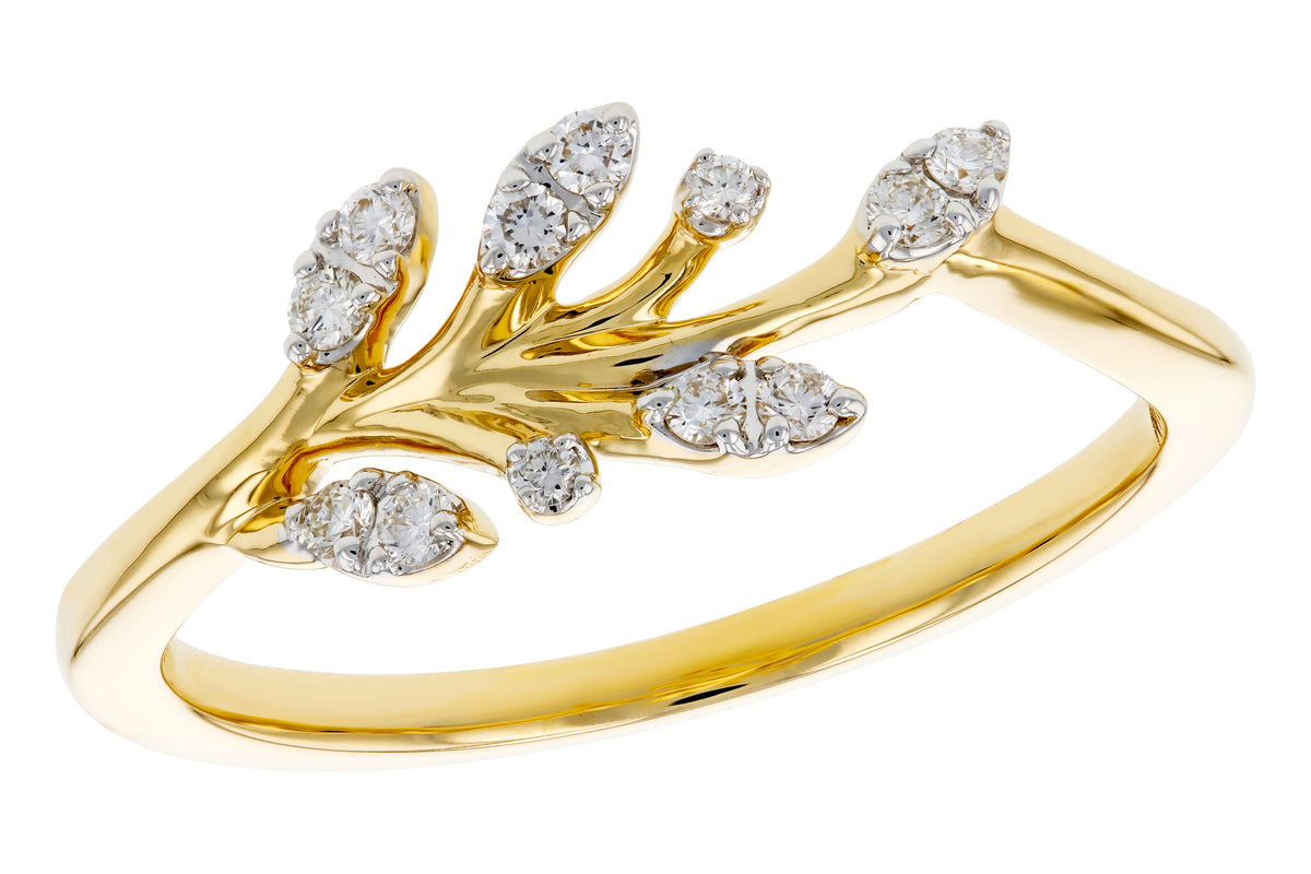 Allison Kaufman Diamond Ring in 14K Yellow Gold, 0.12 ctw