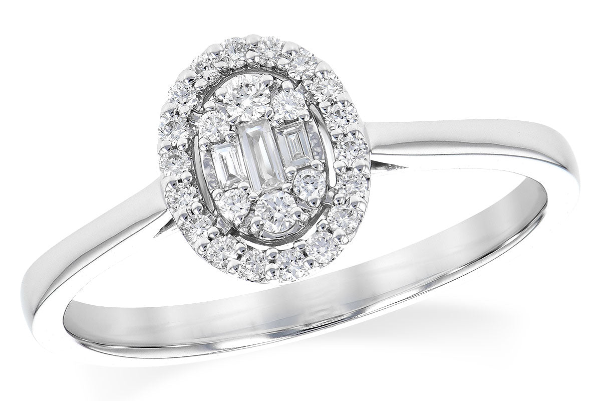 Allison Kaufman Diamond Ring in 14K White Gold, 0.18 ctw