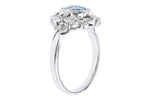 Allison Kaufman Aquamarine & Diamond Ring in 14K White Gold, 1.14 ctw, alternate view