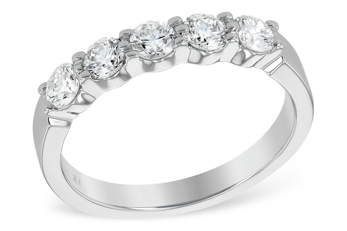 Allison Kaufman Diamond Wedding Band in 14K White Gold, 0.75 ctw (WR125-75)