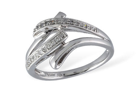 Allison Kaufman Diamond Ring in 14K White Gold, 0.12 ctw