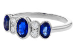 Allison Kaufman Sapphire & Diamond Ring in 14K White Gold, 1.33 ctw, alternate view