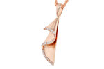 Allison Kaufman Diamond Necklace in 14K Rose Gold, 0.10 ctw (N8349), alternate view
