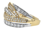Allison Kaufman Diamond Wedding Band in 14K Yellow & White Gold, 1.22 ctw, alternate view