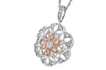 Allison Kaufman Diamond Necklace in 14K Rose & White Gold, 0.25 ctw (N8281), alternate view