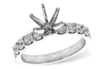 Allison Kaufman Diamond Engagement Ring Semi-Mount in 14K White Gold, 0.75 ctw (L7876)