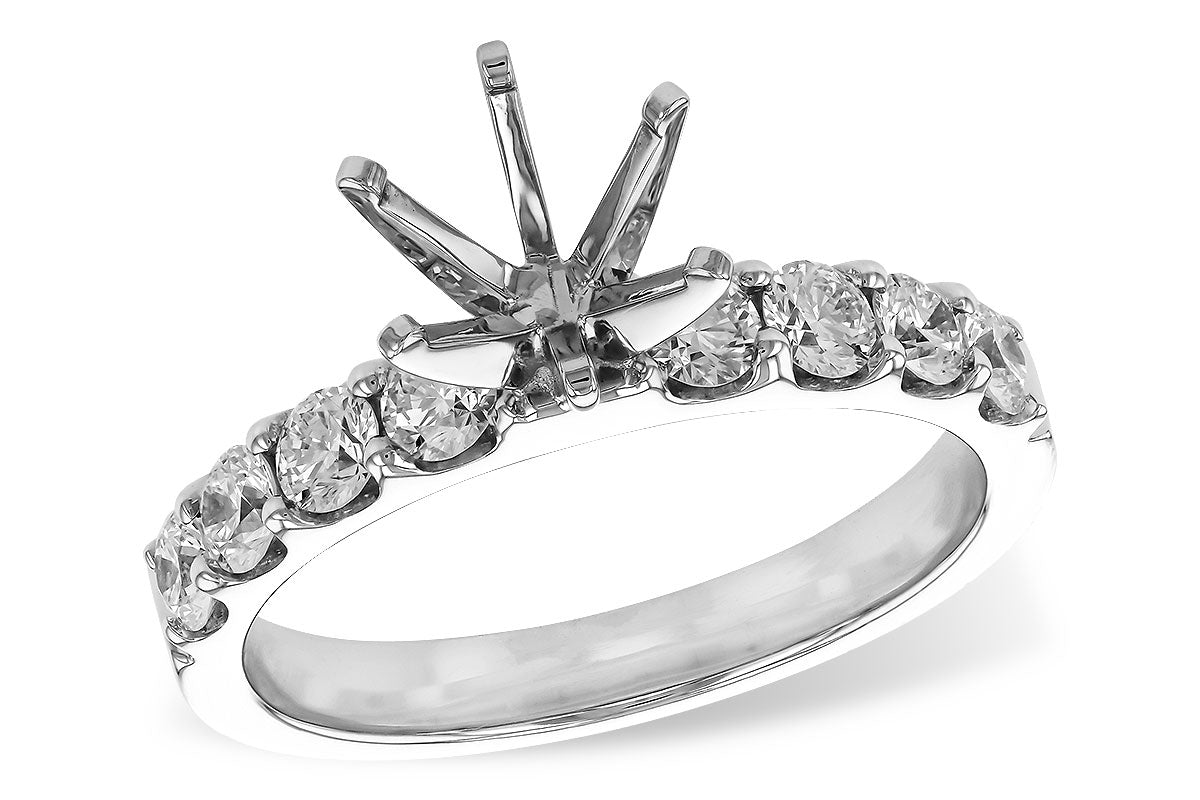 Allison Kaufman Diamond Engagement Ring Semi-Mount in 14K White Gold, 0.75 ctw (L7876)